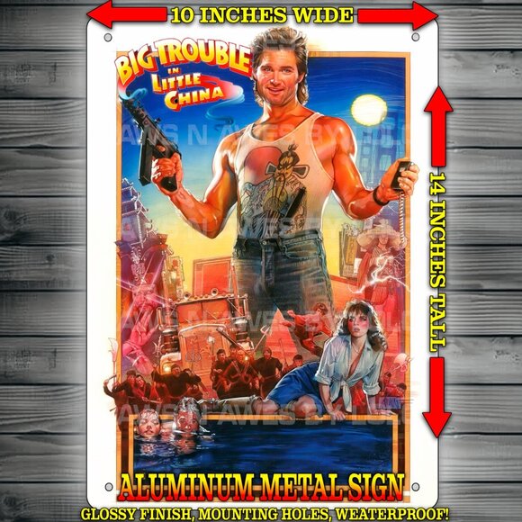 Big Trouble In Little China 80s Movie Glossy Wall Art Metal Sign 10x14" - Picture 1 of 1